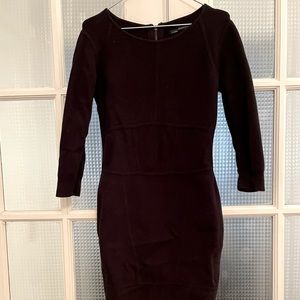 All Saints Black Stretch Dress with Back Zipper